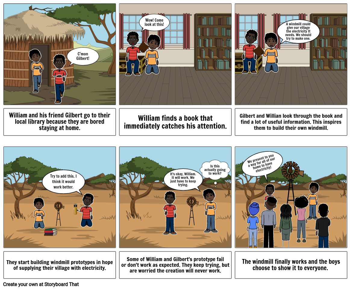 William Kamkwamba Comic Strip