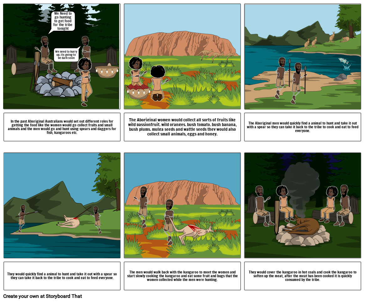 Aboriginal Hunting Storyboard by 865cc0a8