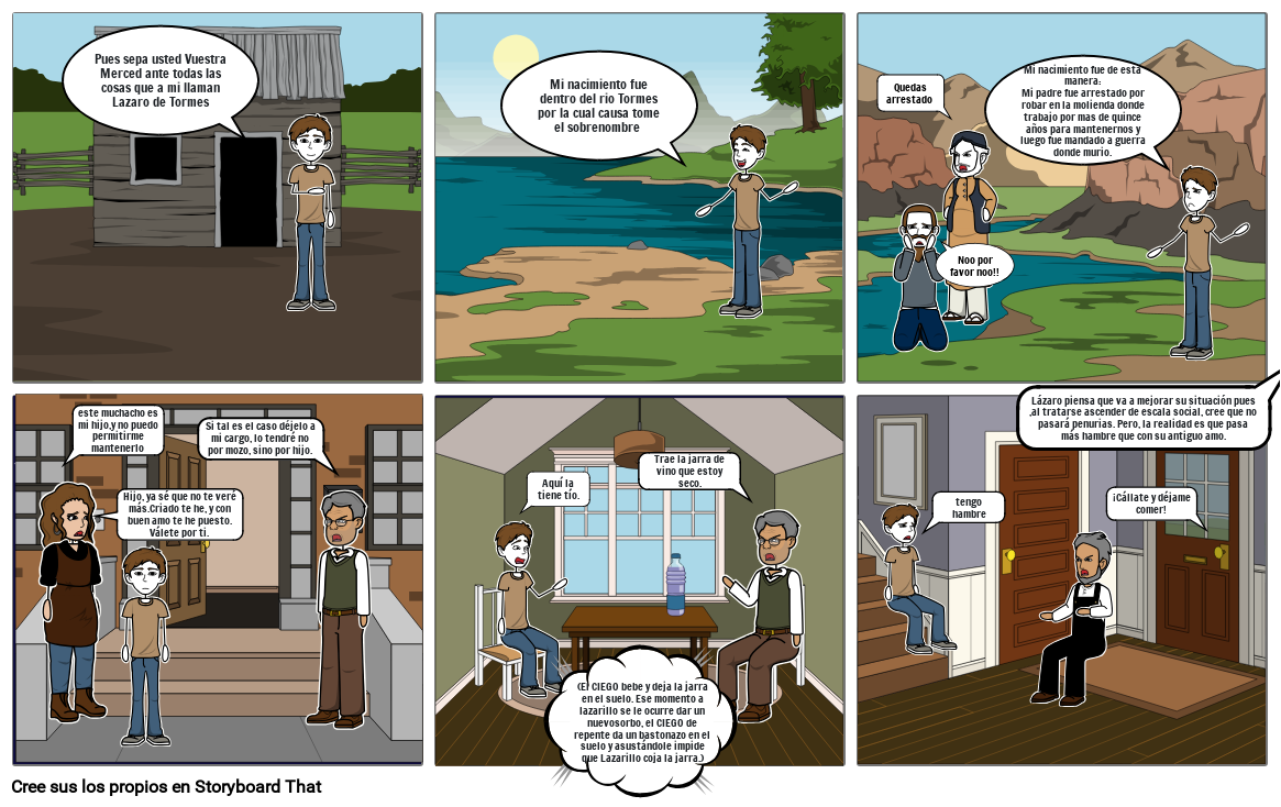 Lazarillo De Tormes Riassunto Per Capitoli Lazarillo de Tormes, tratado primero Storyboard