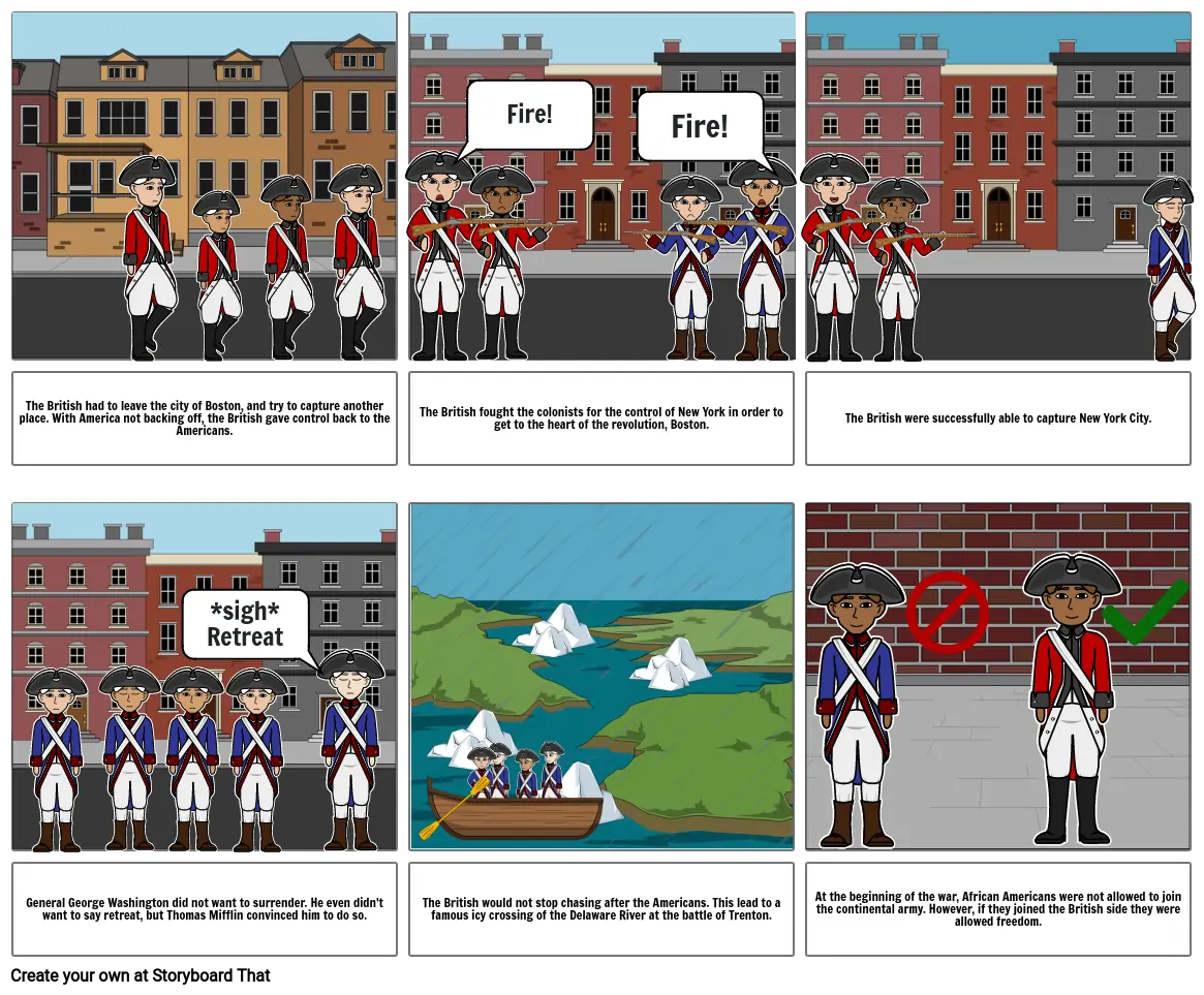 American Revolution Comic Strip