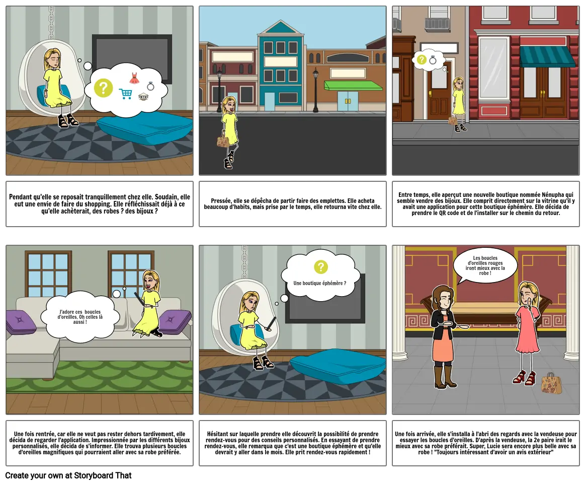 Storyboard Lucie MSPR UX