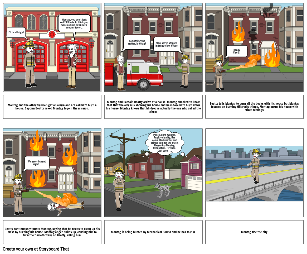 Fahrenheit 451 Climax Storyboard By 870a0388