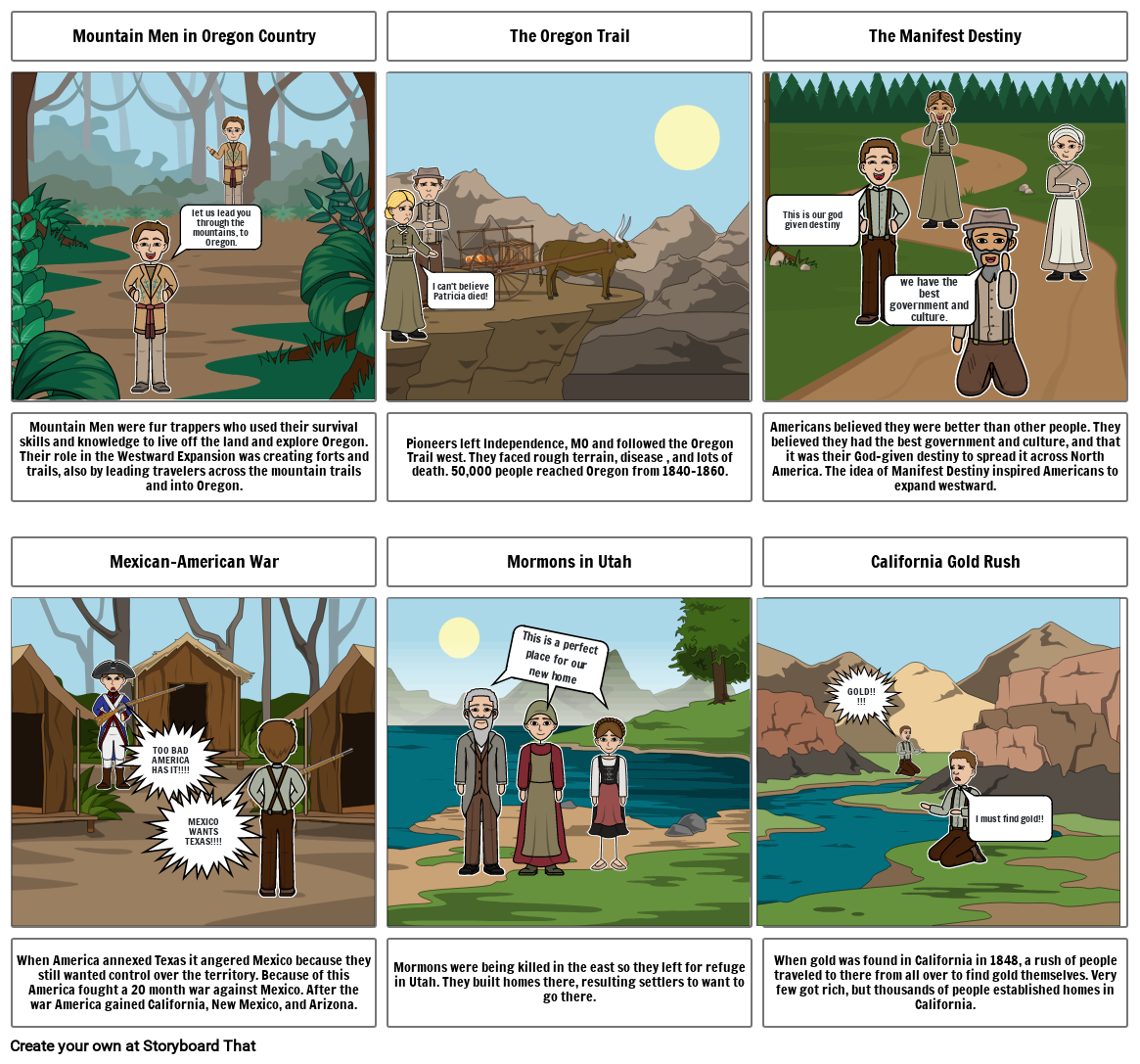 Westward Expansion Storyboard by 8750df23