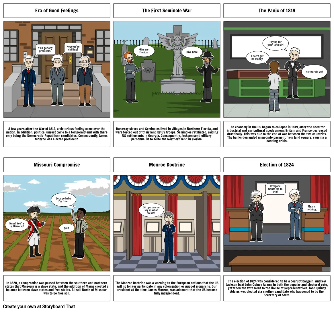 Chandler&#39;s 1815-1824 Storyboard