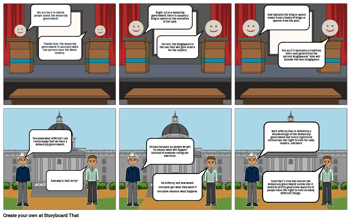 Types of Government Storyboard by 876383b3