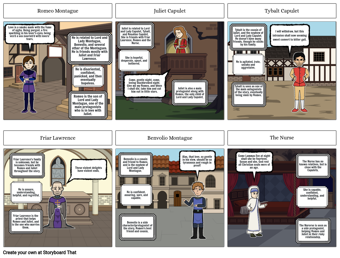 Romeo &  Juliet Storyboard