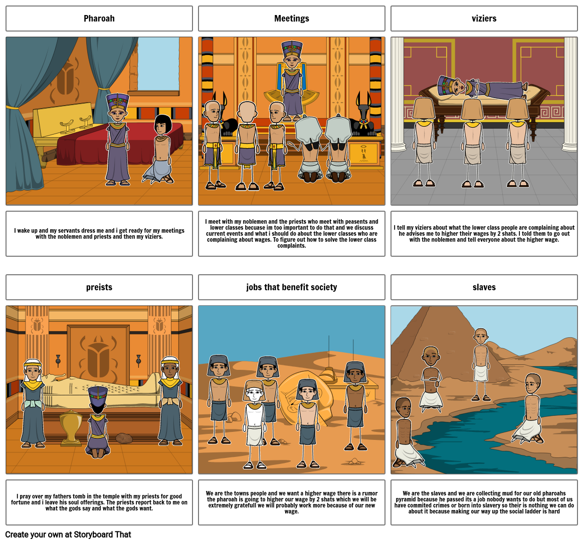 Ancient Egypt Storyboard By 879650c6