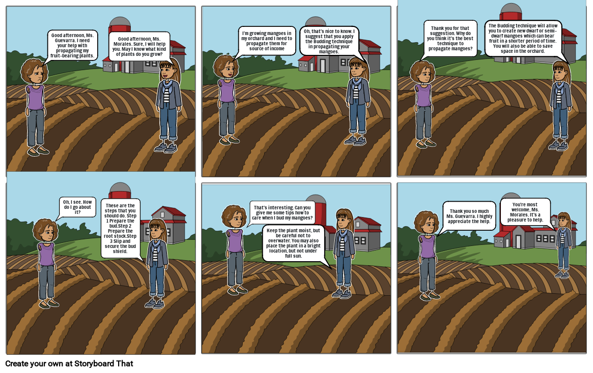 HELE Homework (Comic Strip about Plant Propagation Method)