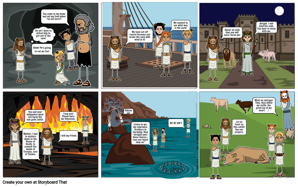 The Odyssey Book 9 to12 Storyboard by 8839543279