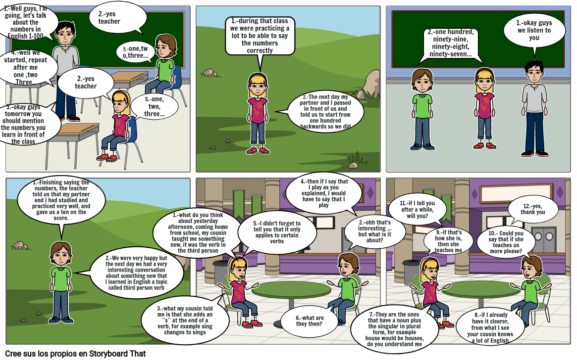 historieta de ingles Storyboard by 8874e32e