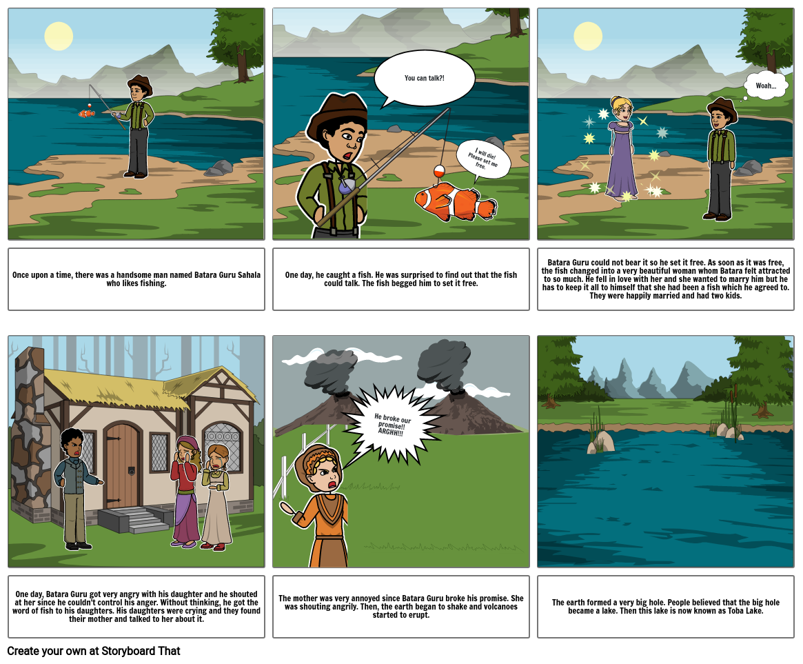 The Legend of Lake Toba Storyboard por 88b0cbb1