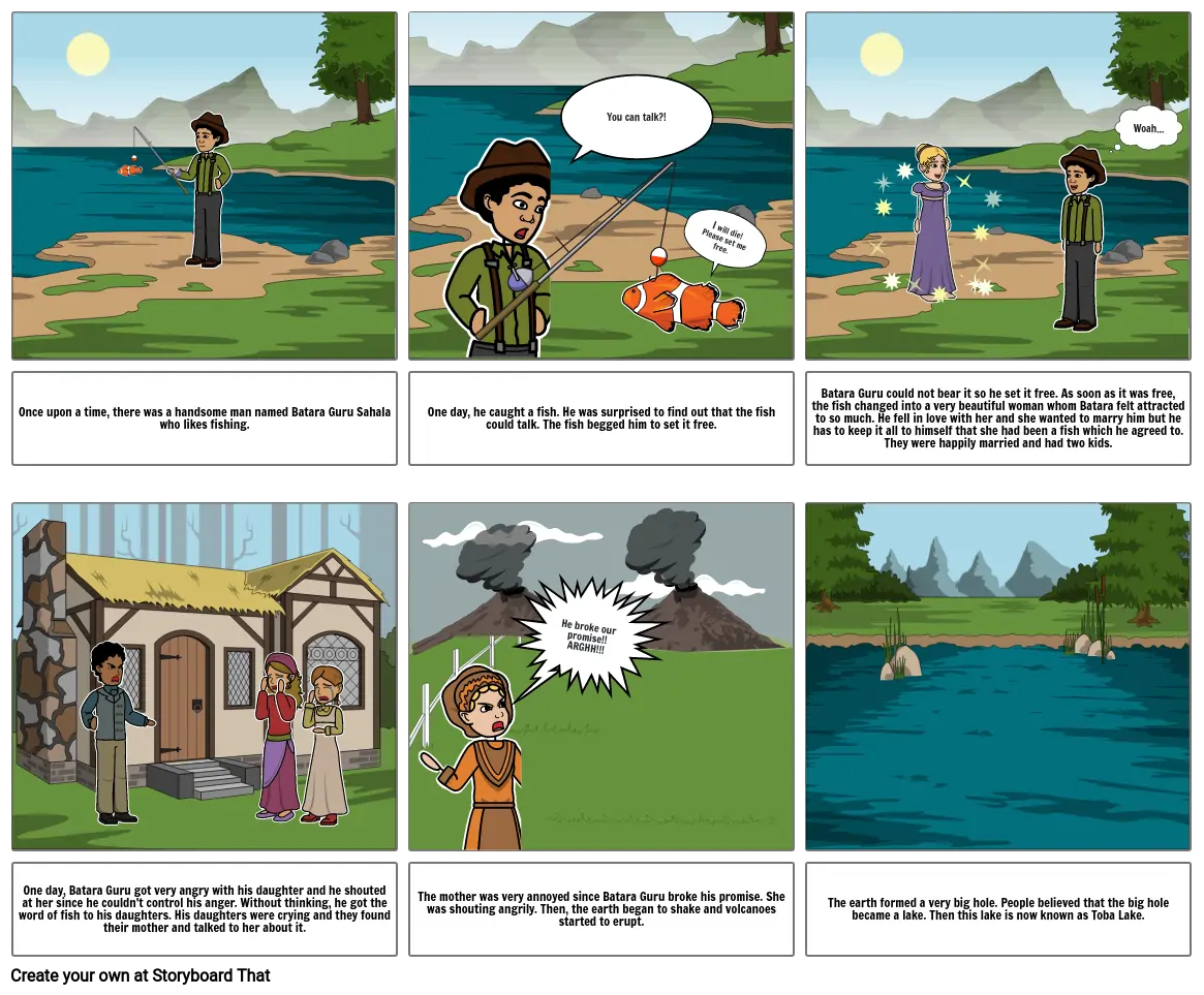 The Legend of Lake Toba Storyboard por 88b0cbb1