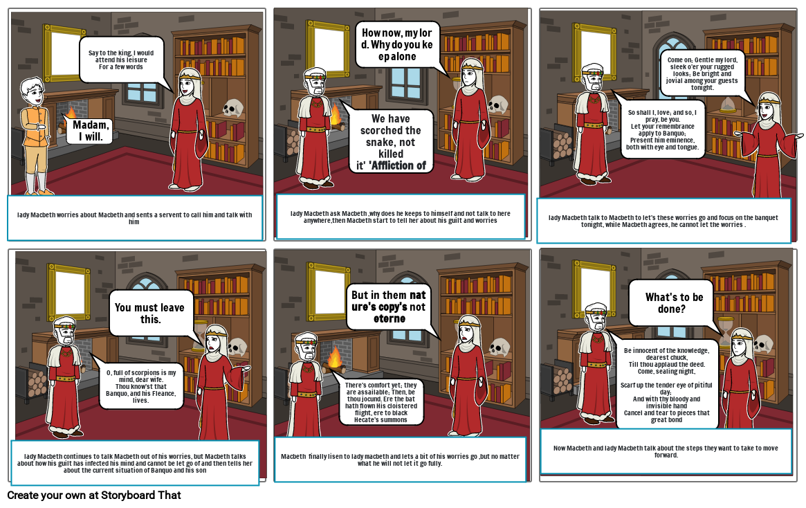 Macbeth Act Scene Storyboard By C Ea
