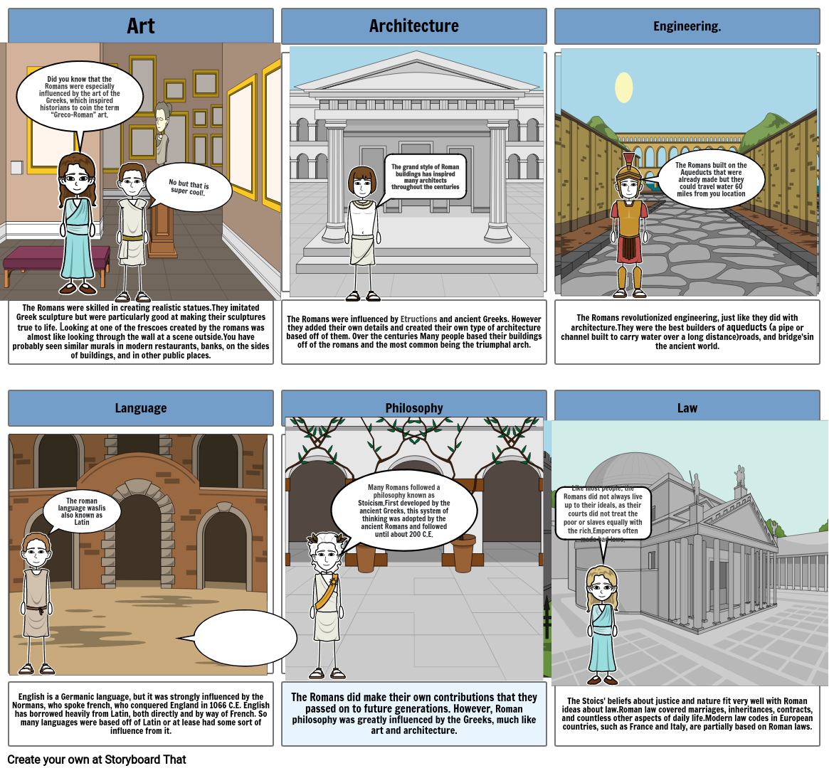 The Legacy of Rome in the Modern World Storyboard