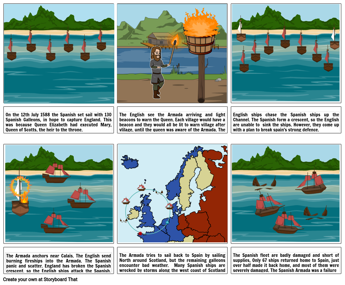 Spanish Armada Storyboard Storyboard by 88fb0884