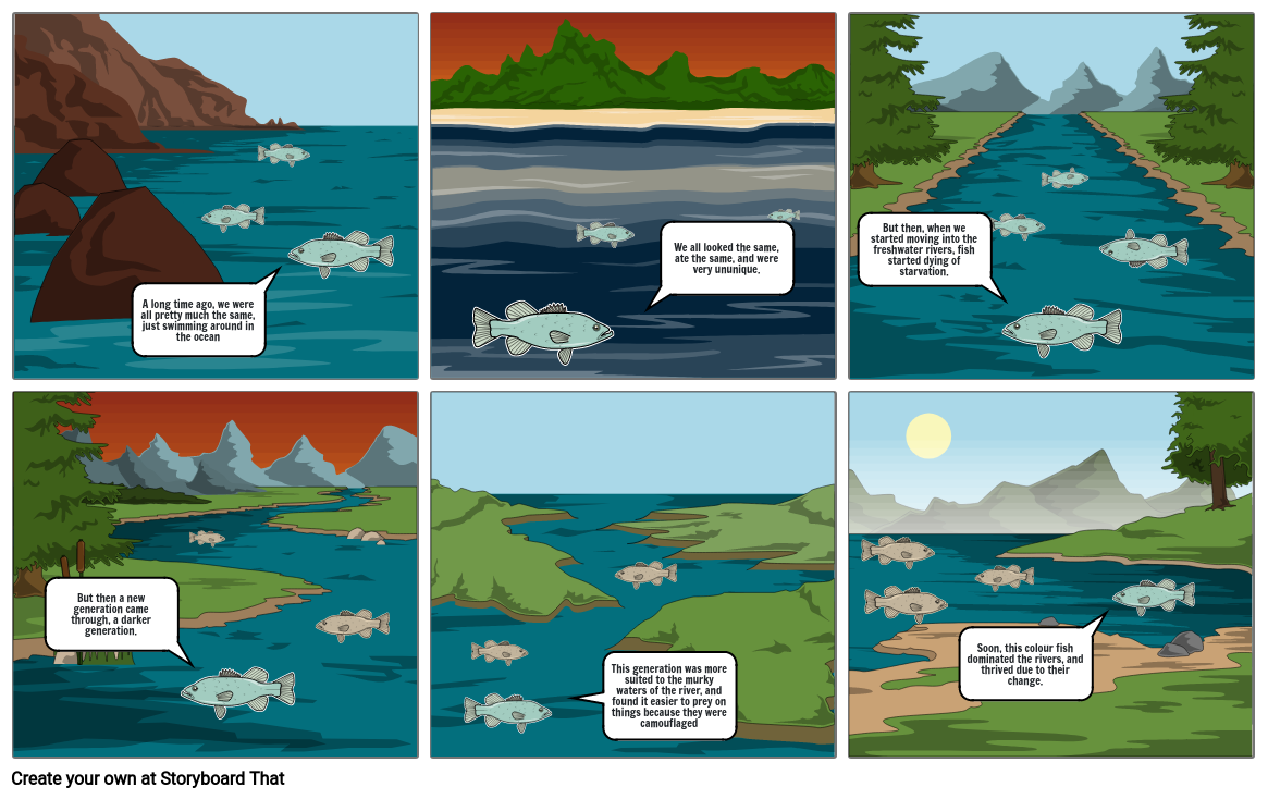 Story of thousand Fish Storyboard by 898acd4e