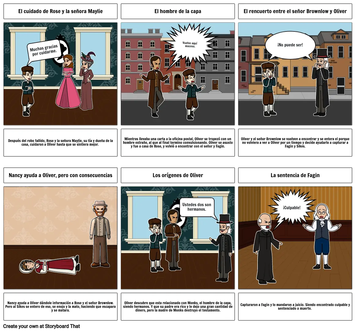 Oliver Twist Storyboard par 8a1b78c6