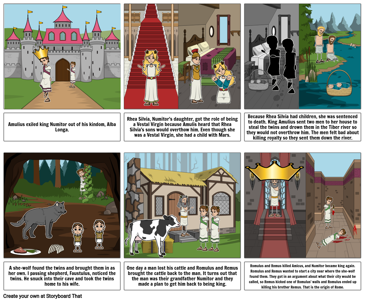 Remus and Romulus Storyboard por 8a4881fb