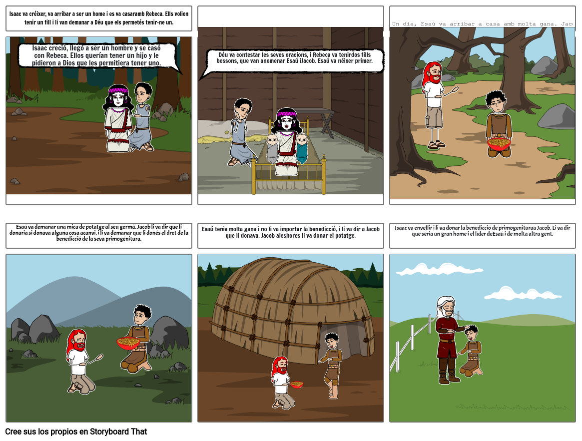 Jacob i Esaú Storyboard by 8a816b49