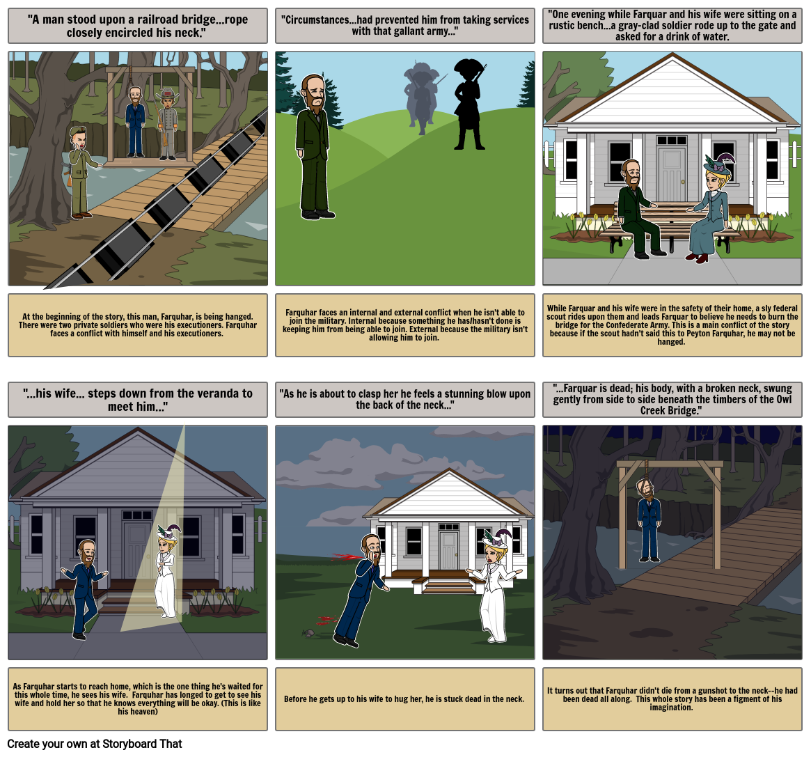 An Occurrence At Owl Creek Bridge Storyboard by 8a89d6dc