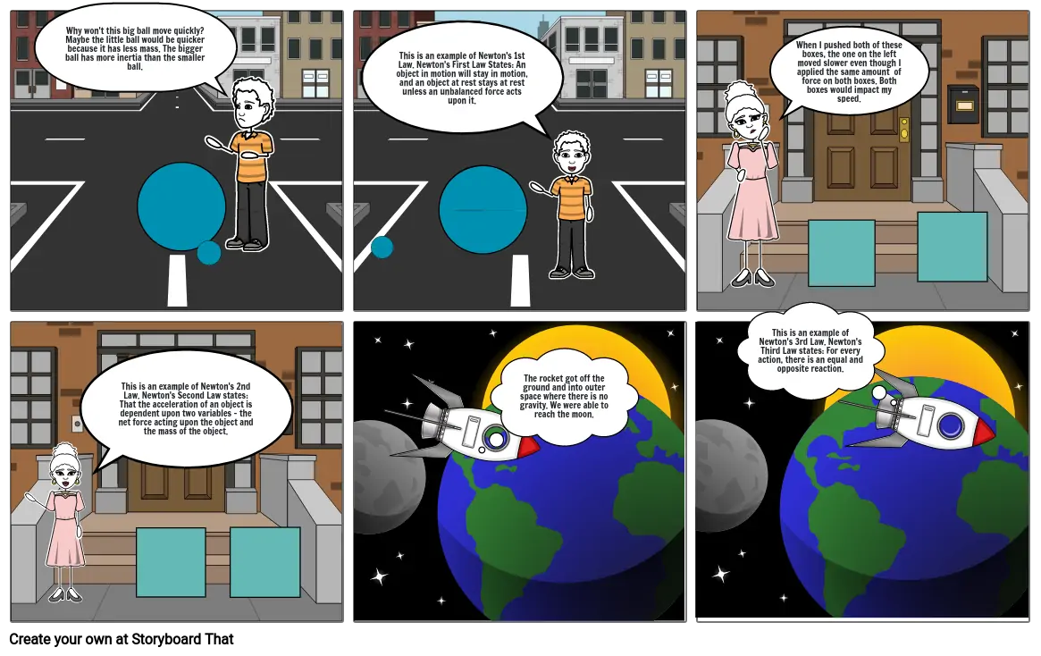 Newton&#39;s Laws Of Motion Storyboard