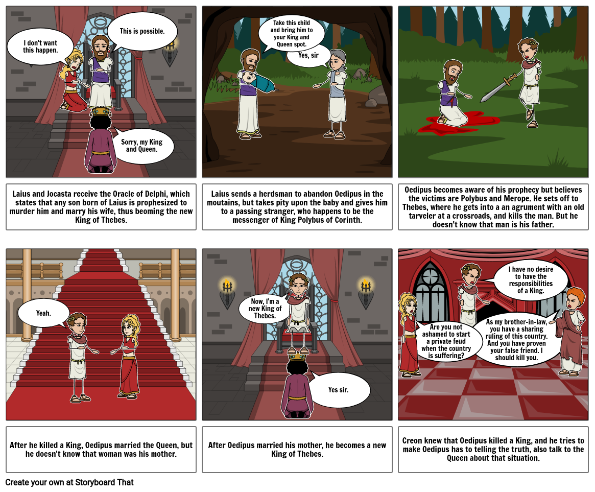 Oedipus Part 1 Storyboard By 8b8c52d5