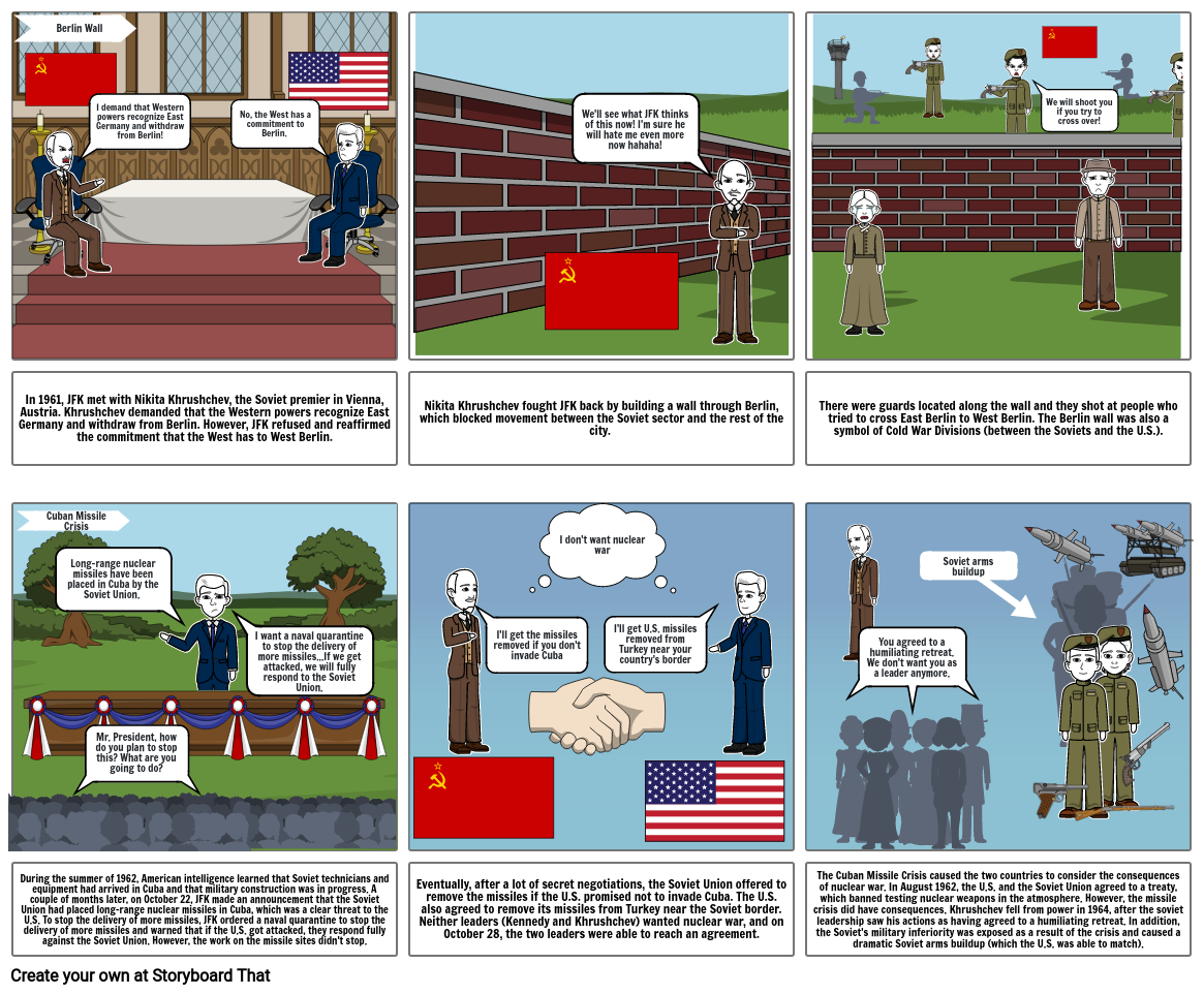 Berlin Wall/Cuban Missile Crisis Storyboard by 8bbf344b