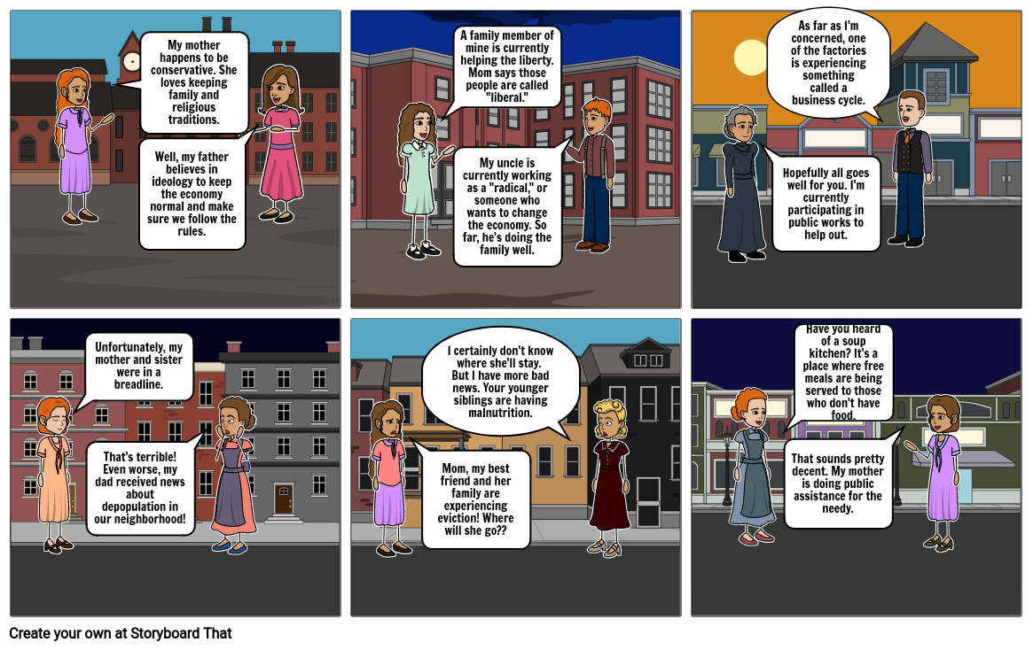 Great Depression Storyboard Storyboard by 8bf057ff