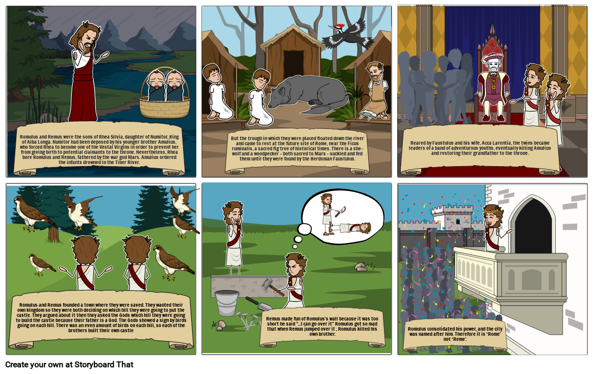 Romulus and Remus Storyboard by 8c188713