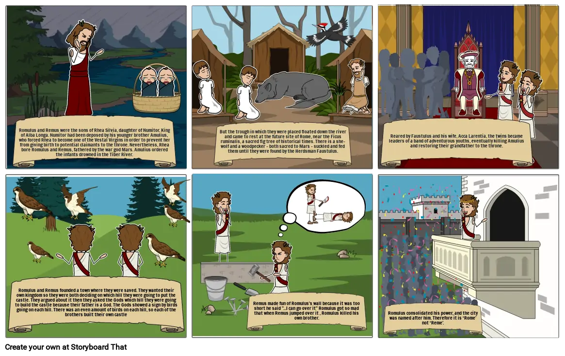 Romulus And Remus Storyboard By 8c188713