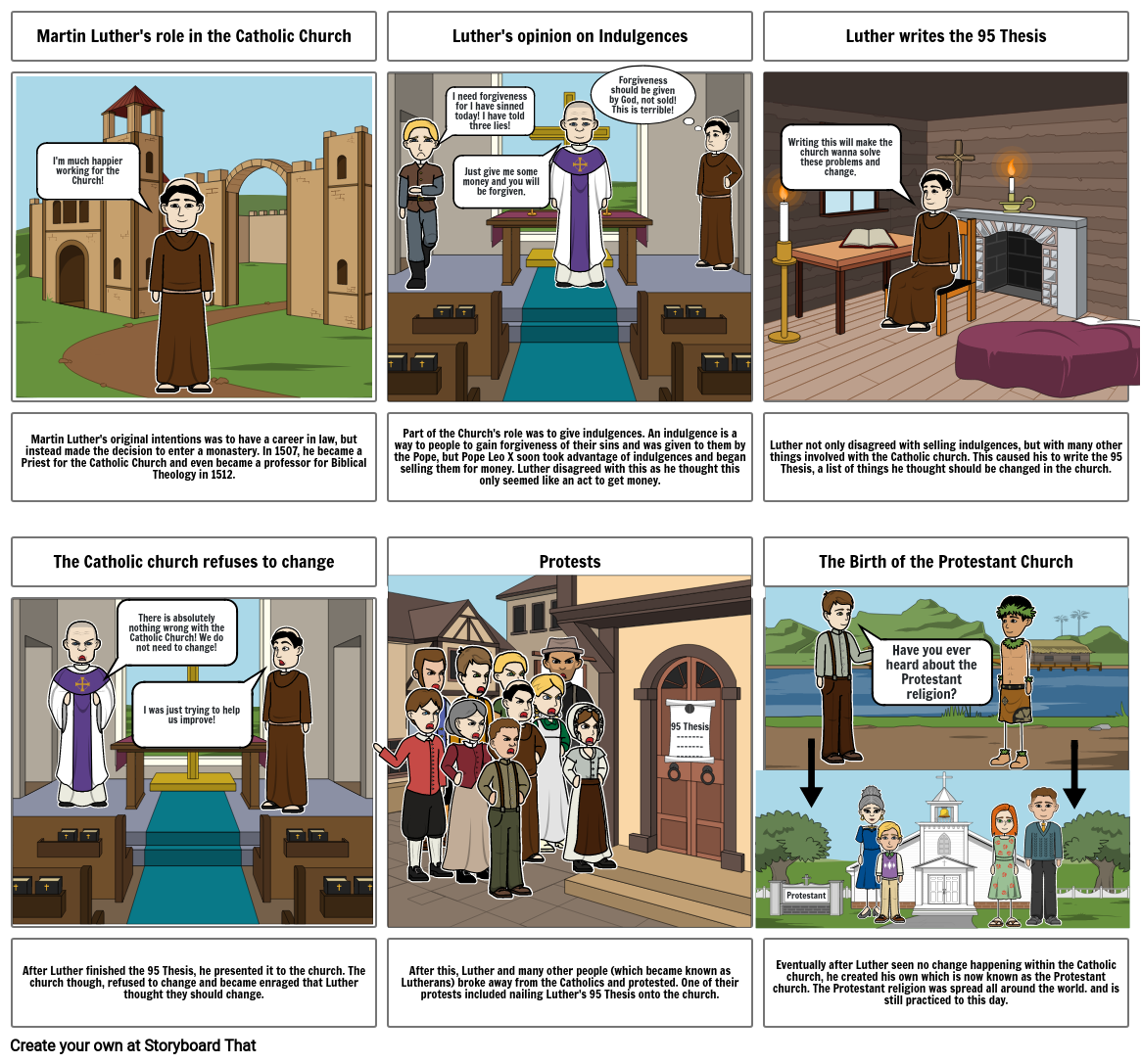 Martin Luther Storyboard by 8c28e652
