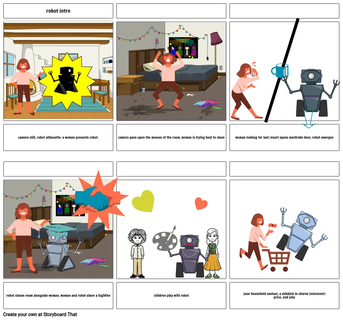 robot storyboard