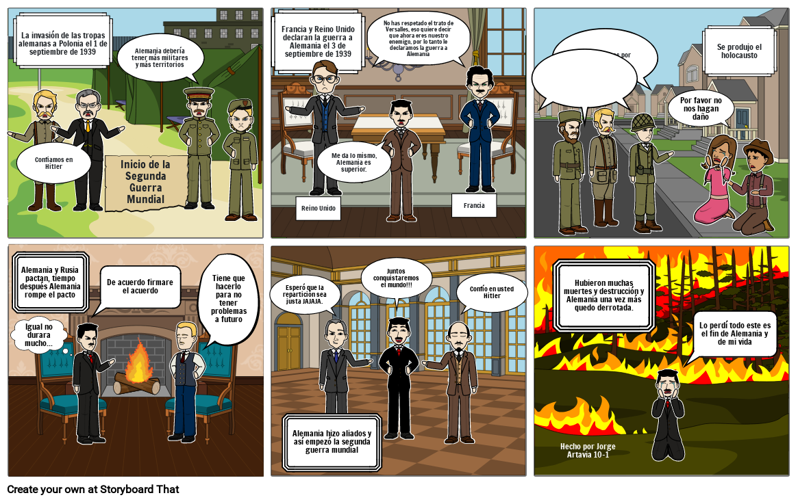 La Segunda Guerra Mundial Storyboard By 8c596196 3545