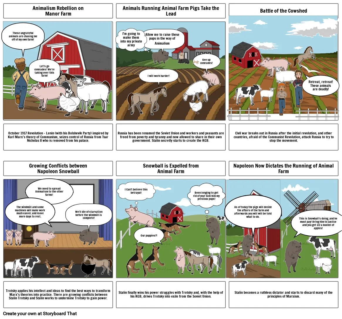 Animal Farm Storyboard Por 8c94a91b