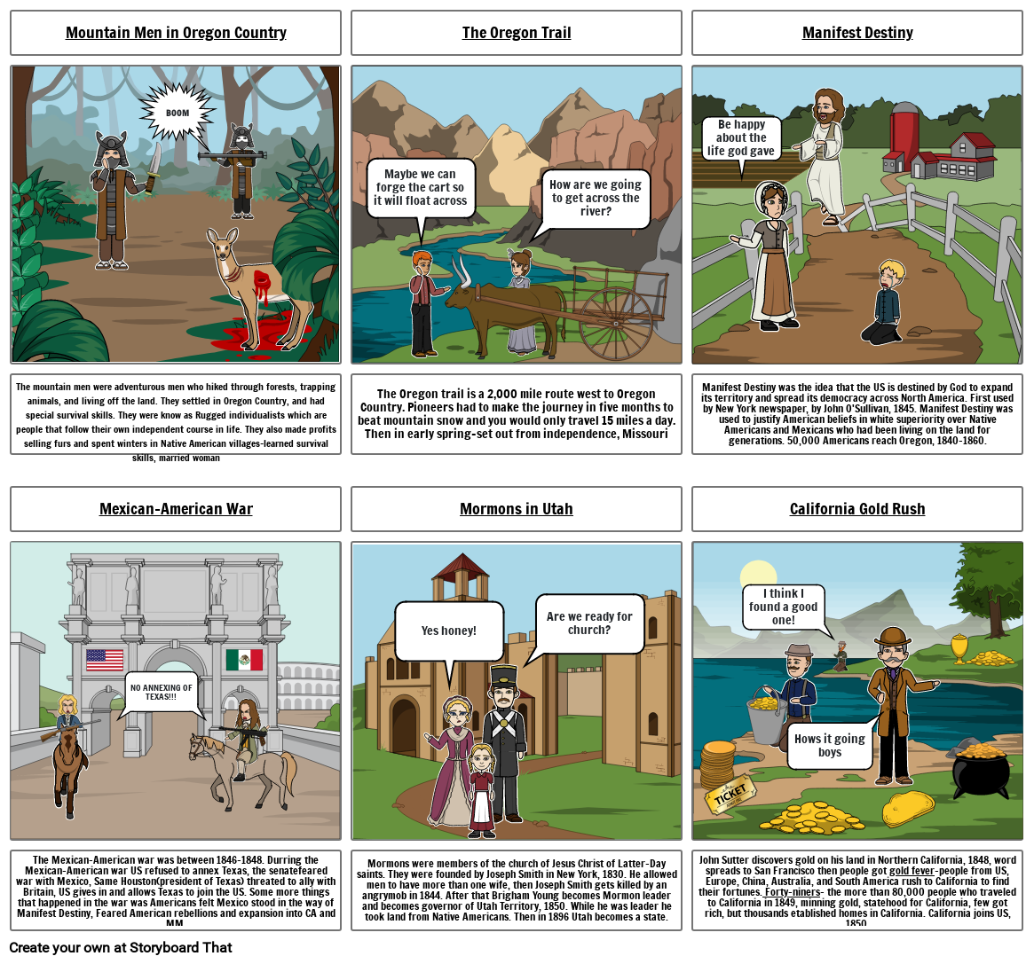 Manifest destiny storyboards Storyboard by 8cc8c9a5