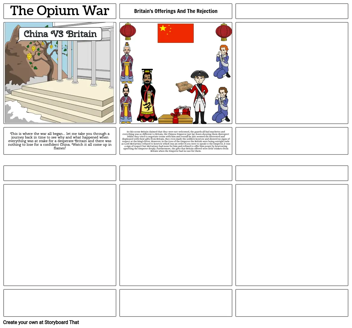 The Opium War Storyboard