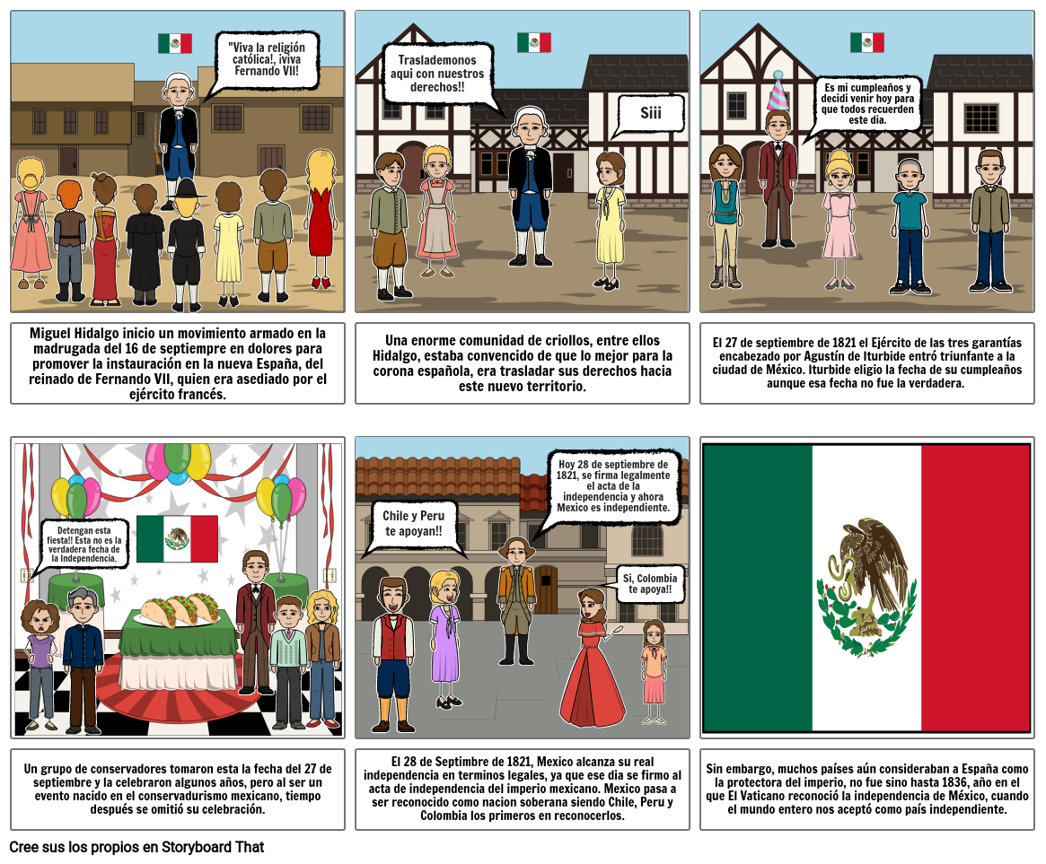 Independencia De Mexico Storyboard By 8d0f0502 0145