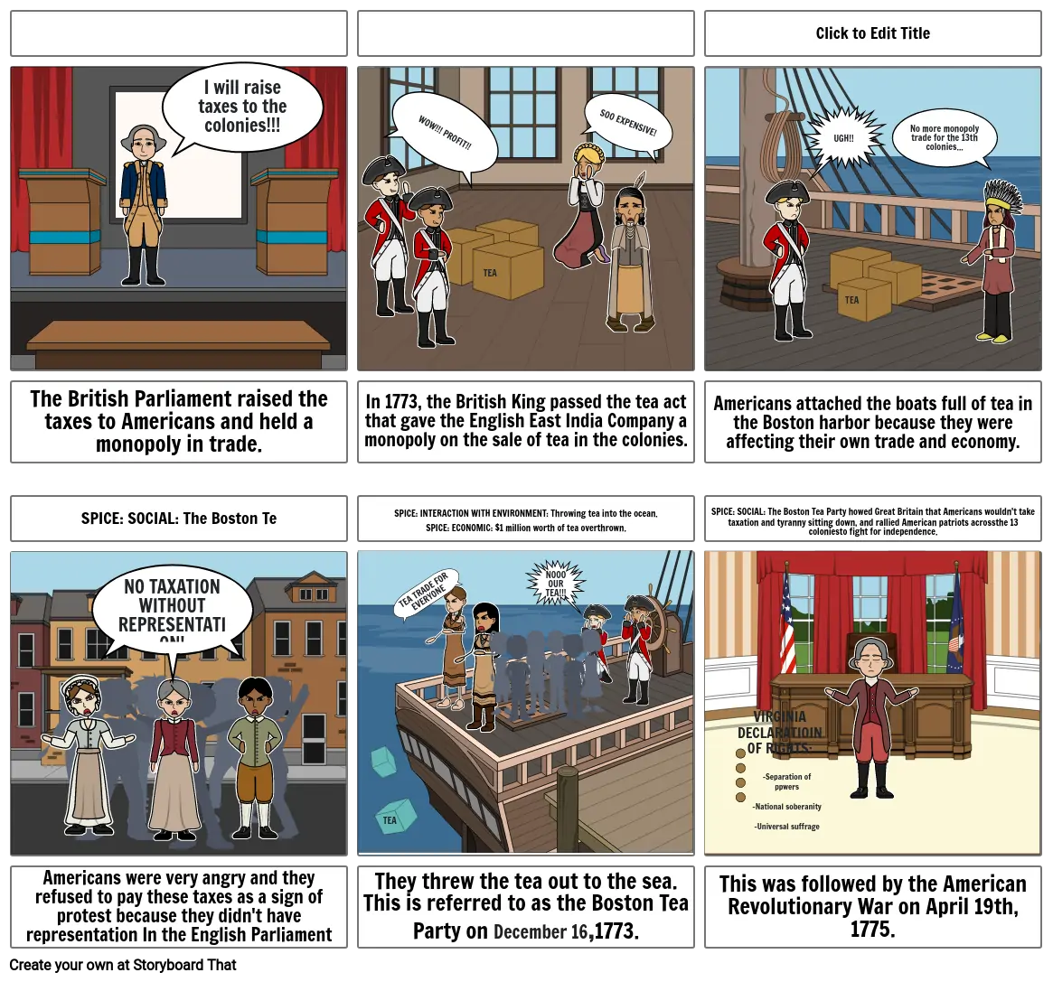 American/French Revolution StoryBoard