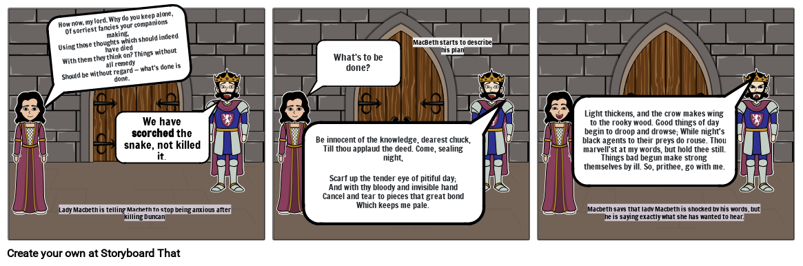 Macbeth Act 3 Scene 2 Storyboard Por 8d7e8c0f