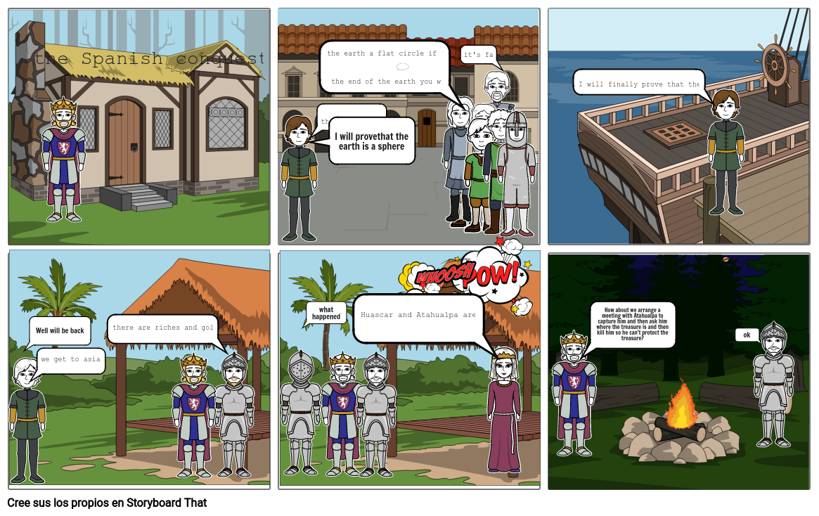 la conquista Española Storyboard by 8d8b4c66