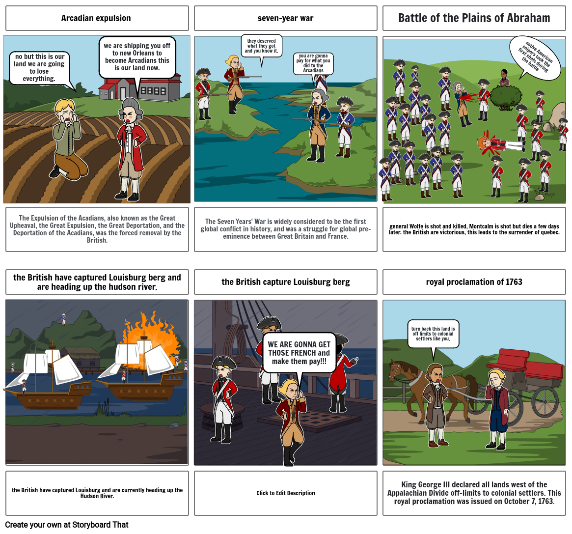 fall of new france Storyboard by 8db4fd1c