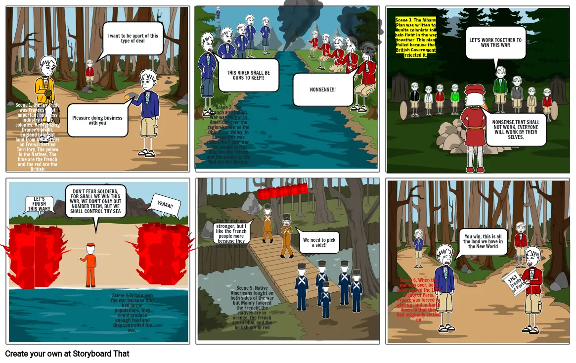 The French and Indian War Comic Strip