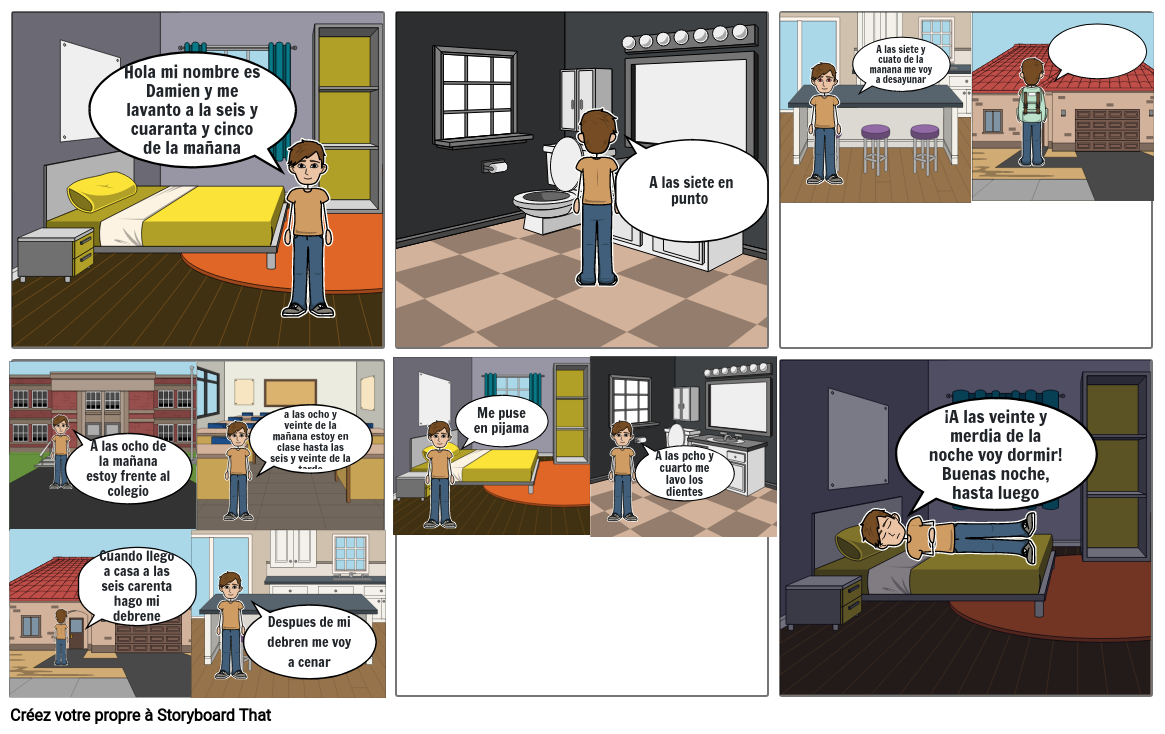 Devoir espagnole Storyboard by 8e1b8f4a