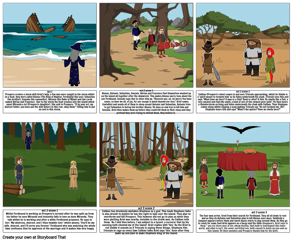 Tempest story board