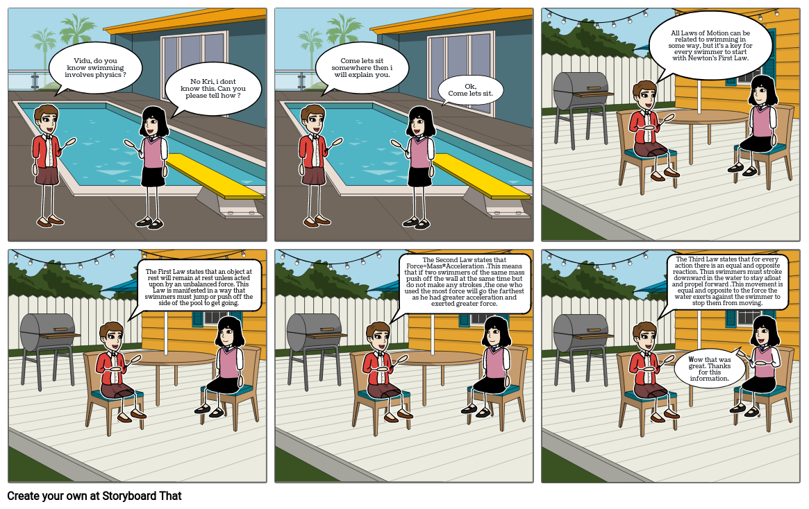 Physics behind swimming Storyboard by 8e4c8862