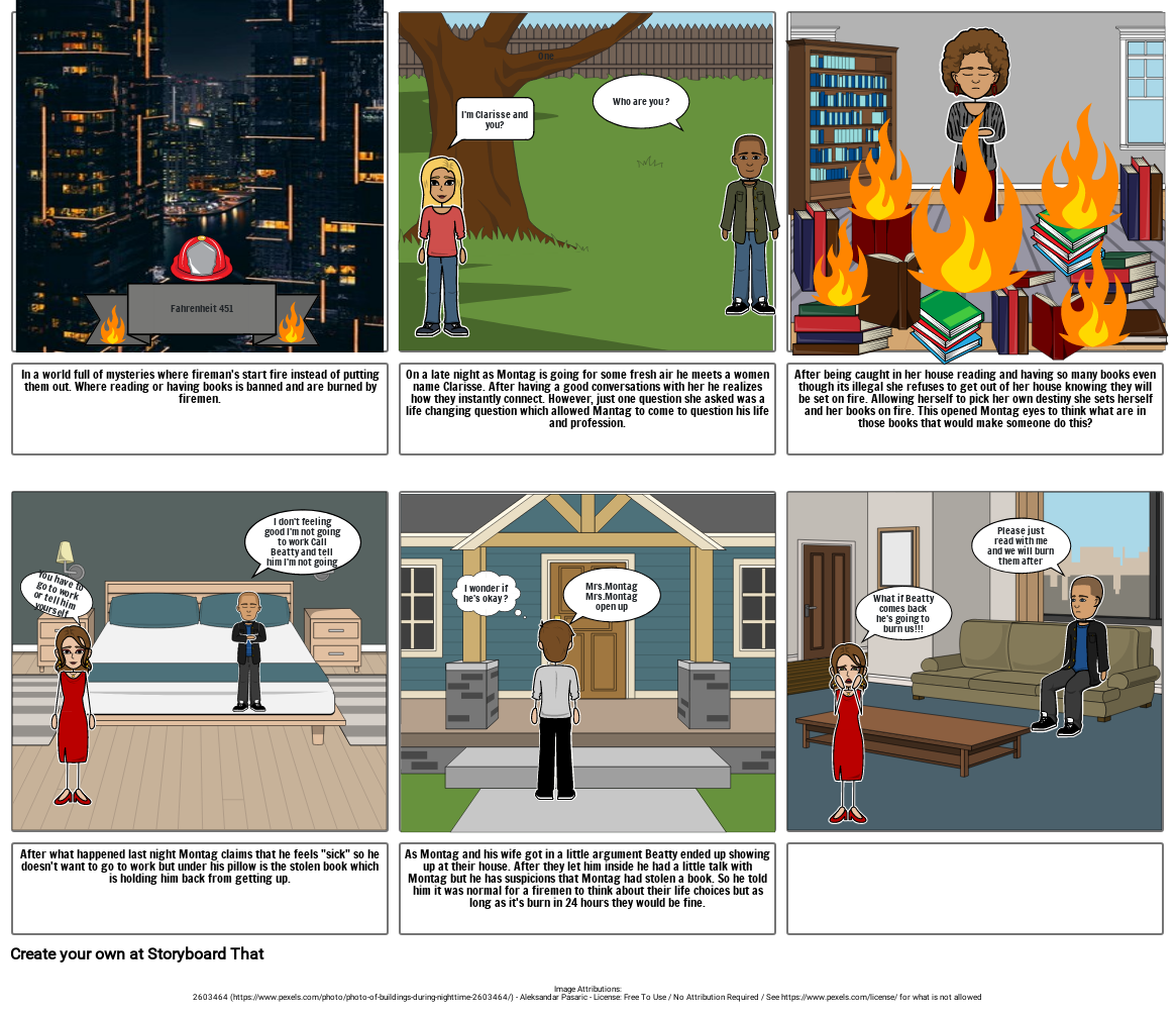 Fahrenheit 451 Storyboard por 8e8b74e7