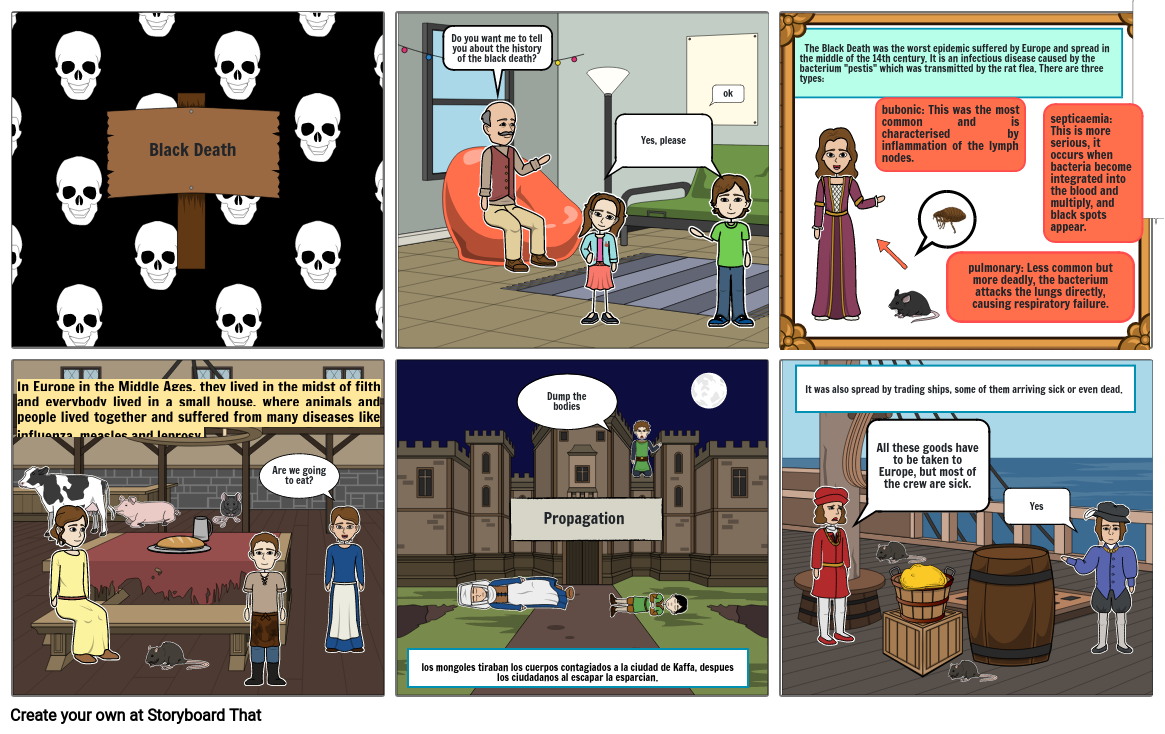 Black Death Storyboard by 8ed528b8