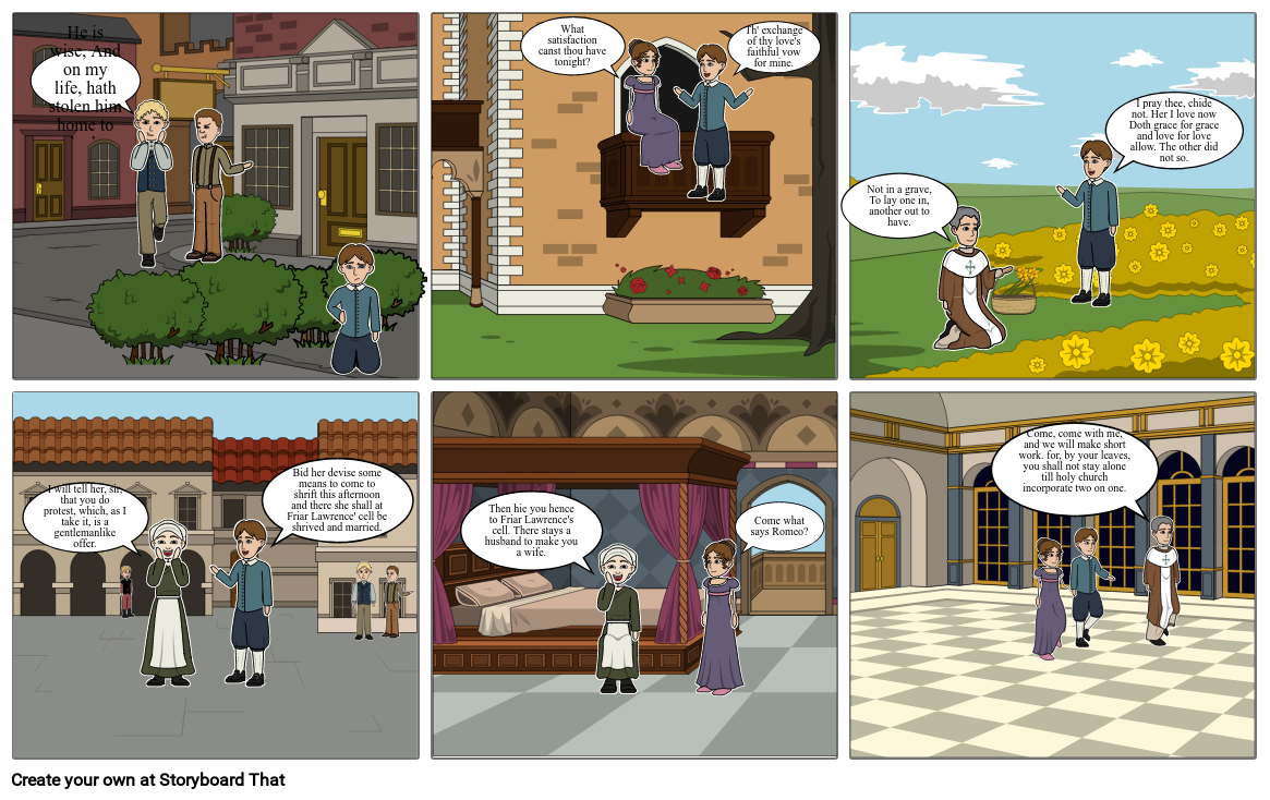 Romeo & Juliet Project Storyboard by 8ed97978