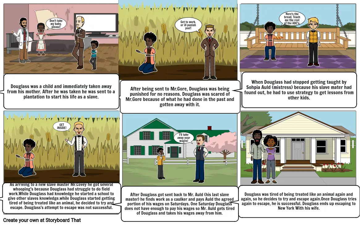 Fredrick Douglass storyboard