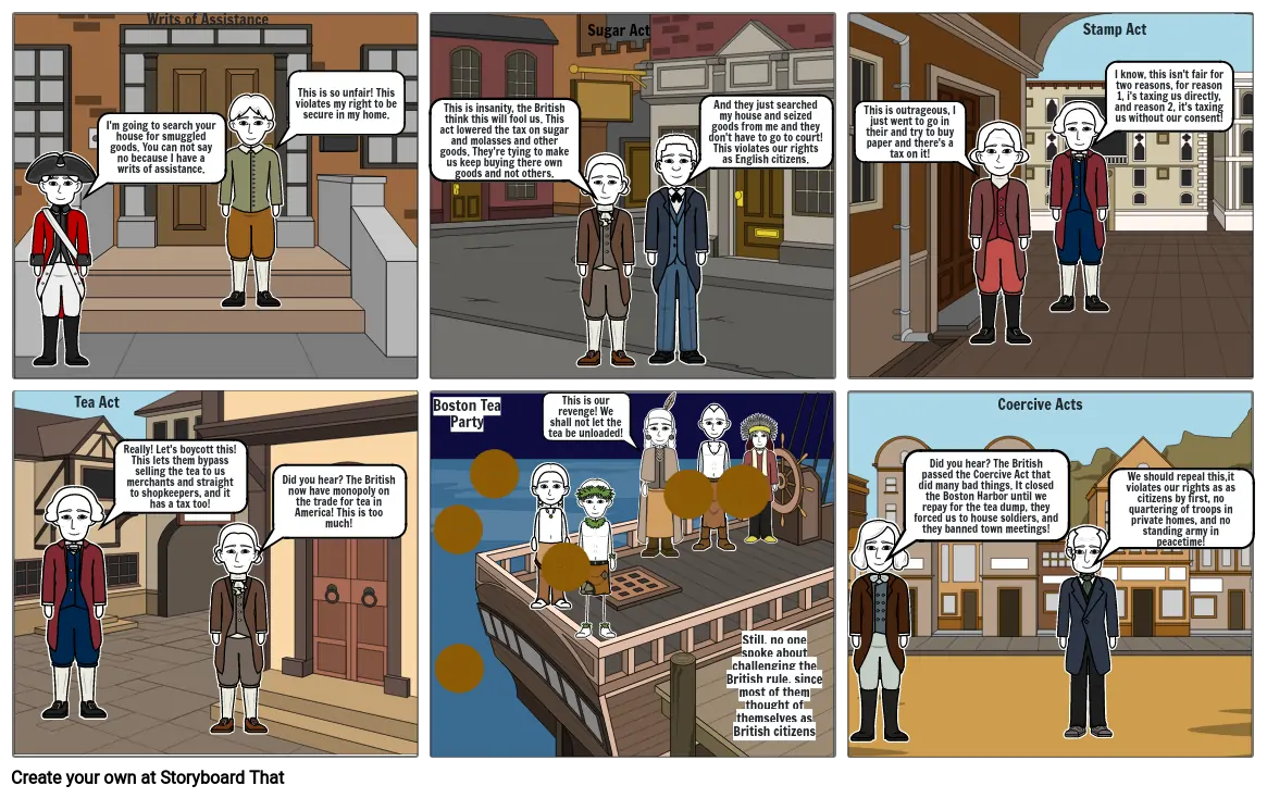 American Revolution Comic Strip